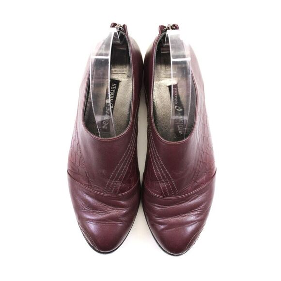 Keyman Design Womens Leather Cap Toe Back Zip Slip-On Loafers Brown Size EUR38 - Picture 2 of 5